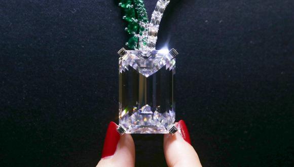 El mayor diamante subastado alcanzó el récord de 34 millones de dólares. (Foto: AFP)