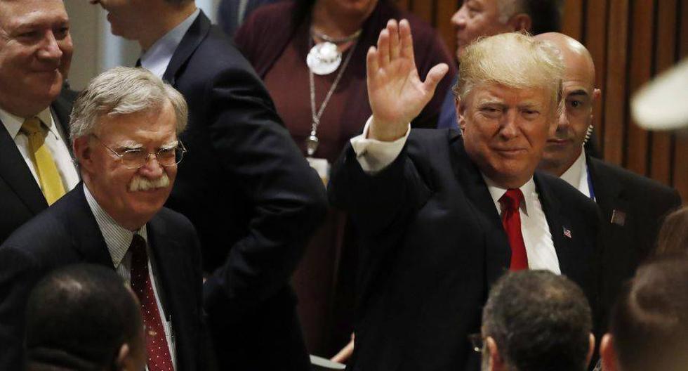 John Bolton y Donald Trump en la Asamblea General de la ONU. (Foto: EFE)