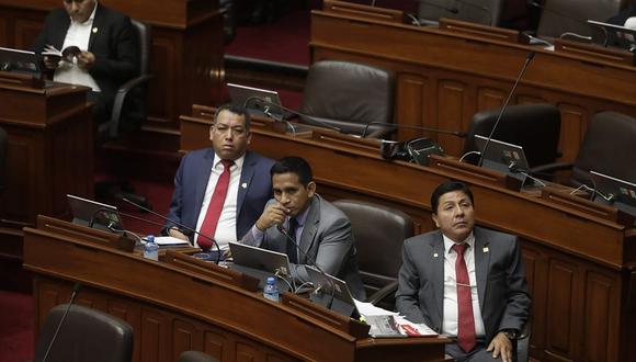 Darwin Espinoza, Elvis Vergara y Raúl Doroteo, tres de los congresistas acusados por el caso 'Los Niños'. (Foto: GEC)