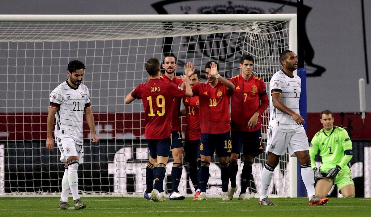 Las postales de la goleada 6-0 de España ante Alemania en la Liga de Naciones de la UEFA. (Foto: EFE)