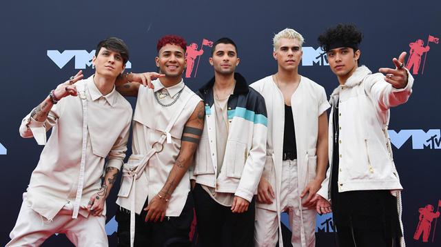 CNCO en la alfombra roja de los MTV Video Music Awards 2019. (Fotos: Agencias)