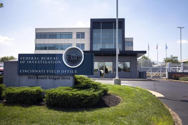 The entrance to FBI headquarters in Cincinnati is shown Thursday, Aug. 11, 2022.  (Liz Dufour/The Cincinnati Enquirer via AP)