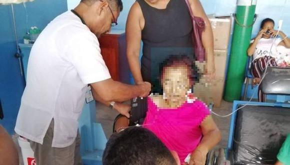 La víctima fue internada en el hospital de Apoyo de Iquitos “Cesar Garayar García”, donde fue diagnosticada con heridas cortantes con arma blanca, quedándose en observación (Foto: Daniel Carbajal)