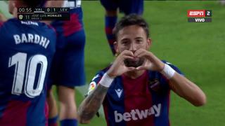 Morales y el brillante golazo a los 34 segundos en el Valencia-Levante por LaLiga | VIDEO