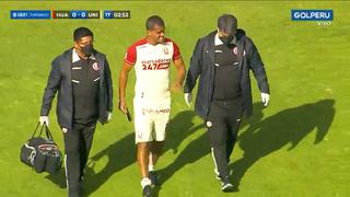 Preocupación en la ‘U’: Quina salió por lesión a los tres minutos ante Sport Huancayo | VIDEO