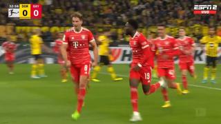 Gol de Leon Goretzka para el 1-0 de Bayern Múnich vs. Dortmund | VIDEO