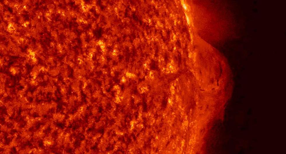 Plasma solar captado por la NASA a fines de junio pasado (NASA)