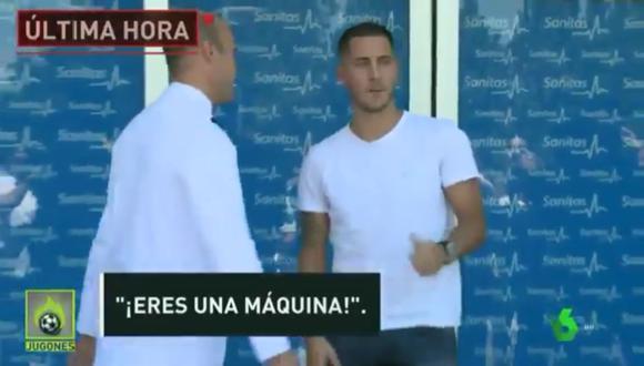 Eden Hazard ya está en España para ser presentado por Real Madrid. (Captura: GOL)