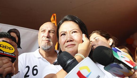 Keiko Fujimori dijo que Ver&oacute;nika Mendoza est&aacute; en su derecho de respaldar a PPK. Dijo que le sorprende que izquierda apoye a derecha. (Foto: El Comercio)