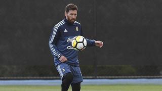 Lionel Messi se unió a los entrenamientos de la selección argentina en Ezeiza