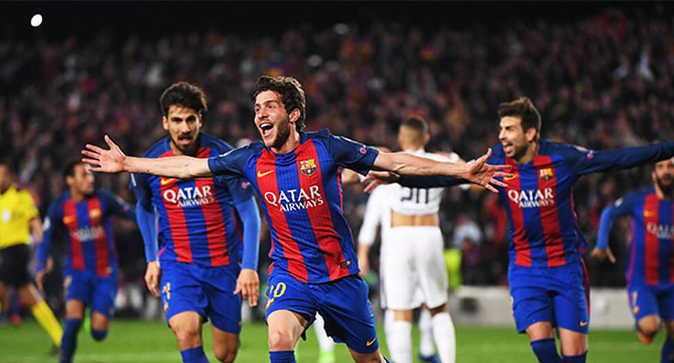 El cuestionado Sergi Roberto anotó el sexto gol del Barcelona, el de la clasificación a cuarto de final. (Foto: Getty Images)