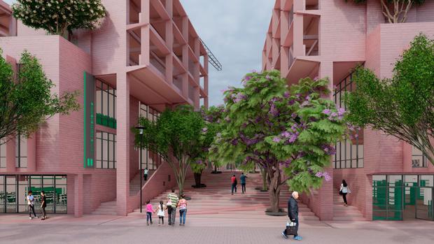 Megamanzana, proyecto del arquitecto Óscar Becerra Vargas. La vivienda colectiva como proceso individual, progresivo y autogestionado.