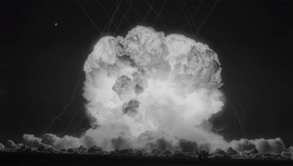 Una de las imágenes inéditas del ensayo nuclear realizado por Estados Unidos en el desierto de Nevada en 1955, conocido como Operación Teapot (Foto: LLNL)