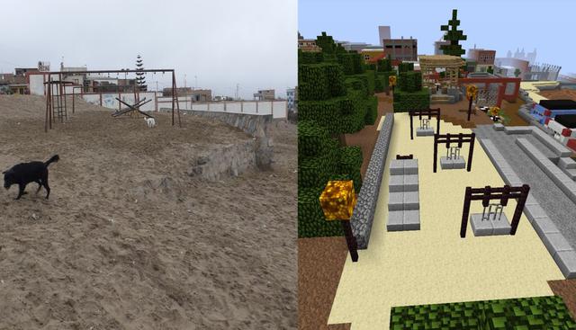 Parque en Villa El SAlvador fue diseñado con Minecraft