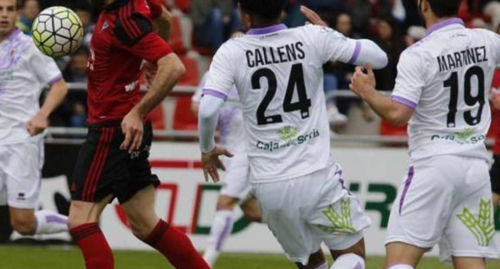 El Numancia de Alexander Callens se aleja de los play-off en la segunda división española. (Foto: La Liga)