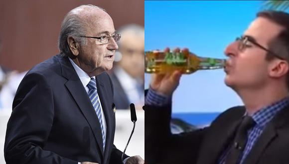 John Oliver cumplió su apuesta tras renuncia de Blatter (VIDEO)