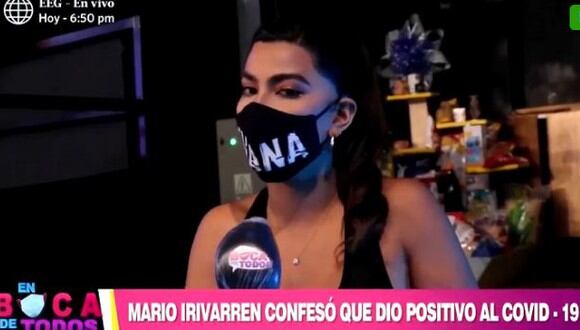 Ivana Yturbe envía mensaje de aliento a Mario Irivarren tras saber que dio positivo a COVID-19 (Foto: captura video)