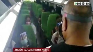 Ancón: PNP interviene a 25 extranjeros ilegales dentro de bus interprovincial 