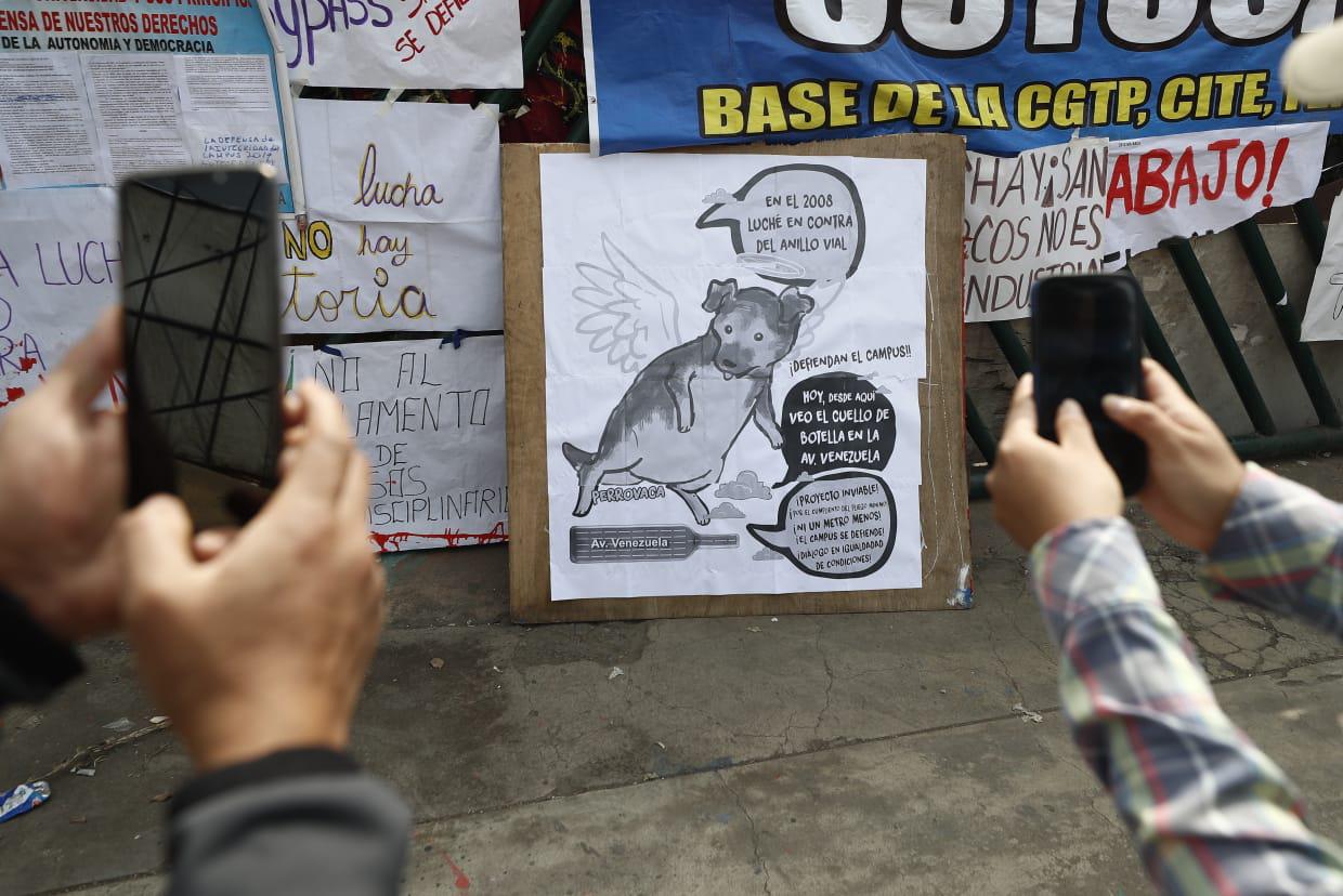 Universitarios continúan con la toma de la Universidad Nacional Mayor de San Marcos desde la noche del martes 17 de setiembre. (Foto: GEC)
