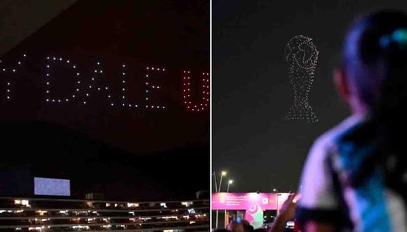 Al mismo estilo del Mundial Qatar 2022: los drones que alumbraron ‘La Noche Crema 2023′ | VIDEO