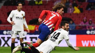 Atlético de Madrid vs. Valencia: Griezmann puso el 2-1 de cabeza