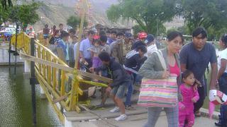 Huánuco: puente de acceso al estadio Heraclio Tapia en riesgo de caerse