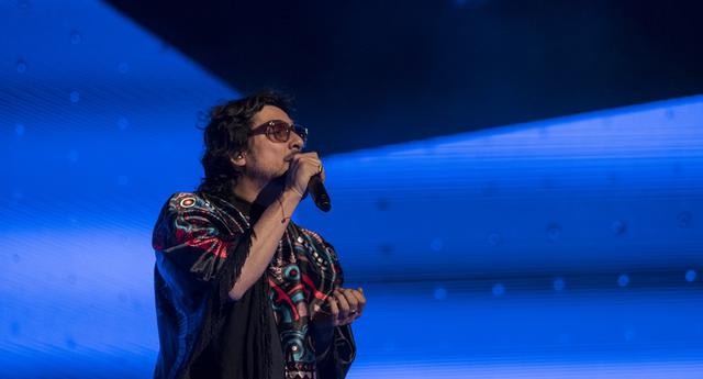 León Larregui, de Zoé, fue uno de los primeros invitados presenciales del show "Gracias totales" en Lima. Foto: Gabriela Delgado (El Comercio)