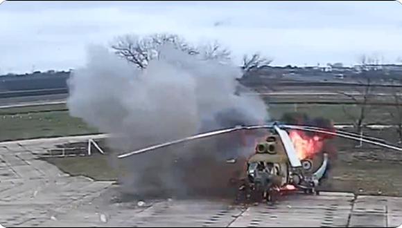 Base militar de Transnistria golpeada por un dron explosivo procedente de Ucrania. (Captura de video).