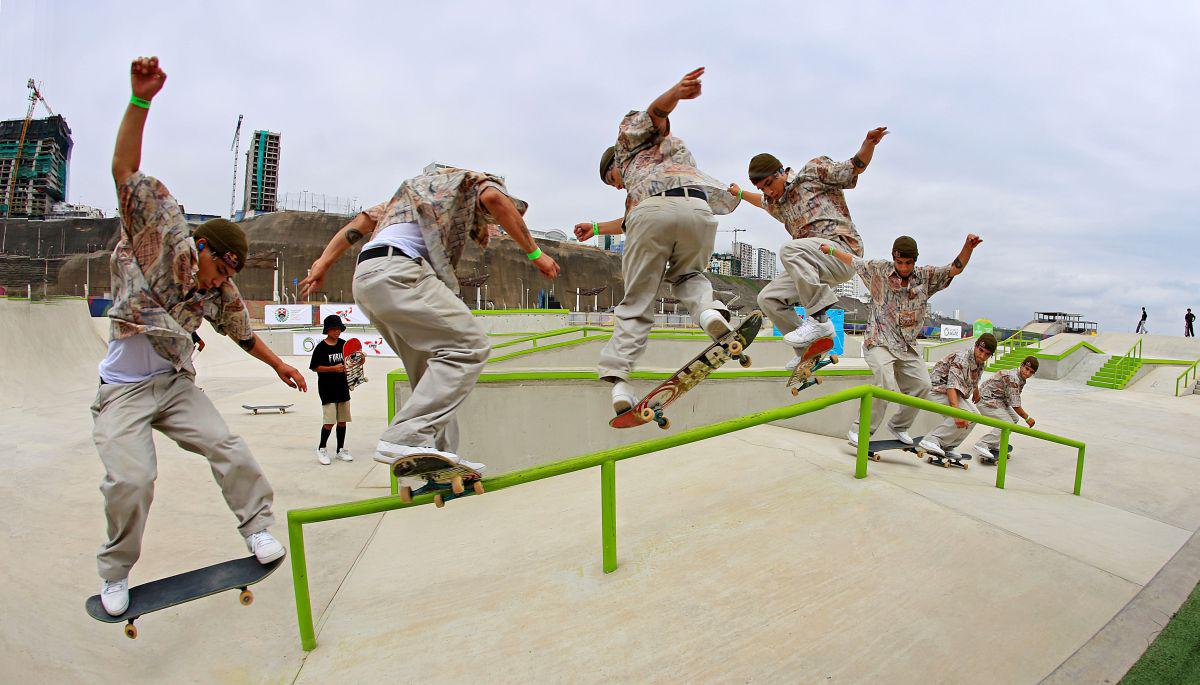 COMPLEJO PANAMERICANO SAN MIGUEL: Campeonato Nacional Skateboarding. Ángelo Caro está cerca de clasificar a Tokio 2020. (Foto: Legado Lima 2019 / Germán Falcón)