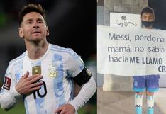 La sorpresiva disculpa de un niño en Argentina con Lionel Messi por llamarse igual que CR7