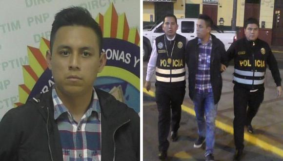 Miguel Ángel Quezada Perales fue capturado en Independencia junto a una menor víctima de trata de personas. (PNP)
