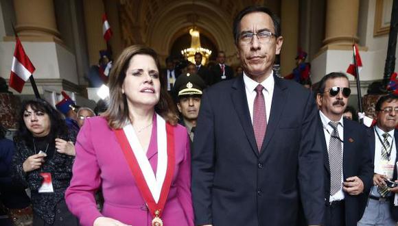 Mercedes Aráoz encabezó hoy su último consejo de ministros. La llegada de Vizcarra a Lima esta prevista para mañana en la noche. (Foto archivo El Comercio)