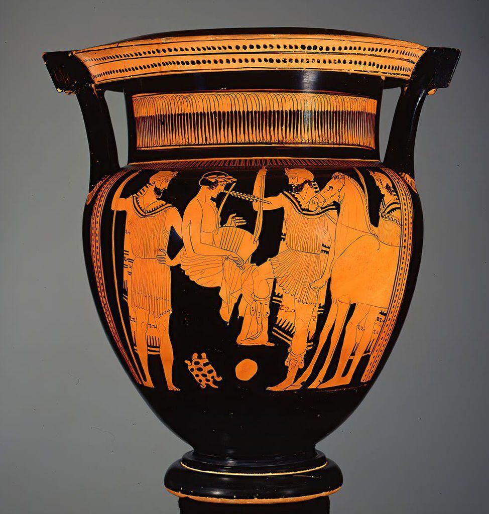 Greek container that was used to drink wine at symposiums.  (GETTY IMAGES)