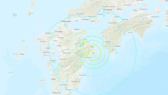 La zona donde se registró el sismo en Japón. (Foto: earthquake.usgs.gov).