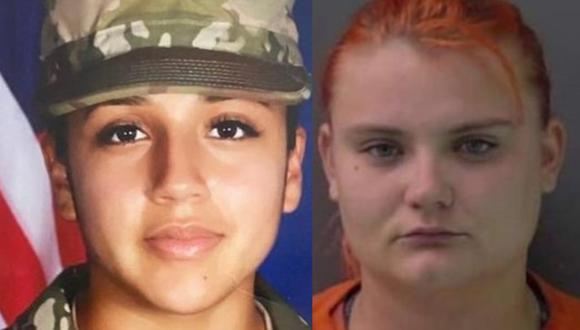 Cecily Aguilar confesó haber ayudado a descuatizar y desaparecer el cuerpo de la soldado Vanessa Guillén. (Foto: Ejército de Estados Unidos / Oficina del Sheriff del condado de Bell).