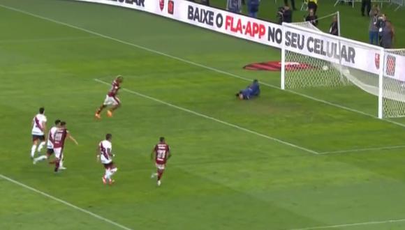 Arturo Vidal anotó su primer gol con Flamengo. Foto: Captura de pantalla de Star Plus.