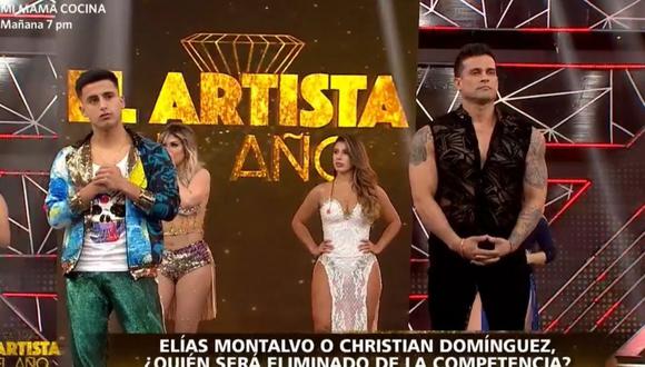 Christian Domínguez abandona el reality de canto y baile tras no superar en el duelo de votos a Elías Montalvo. (Foto: captura América TV)