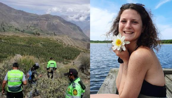 La joven turista belga viajó a Arequipa y sus padres la reportaron como desaparecida desde el pasado 23 de enero | Foto: Composición El Comercio