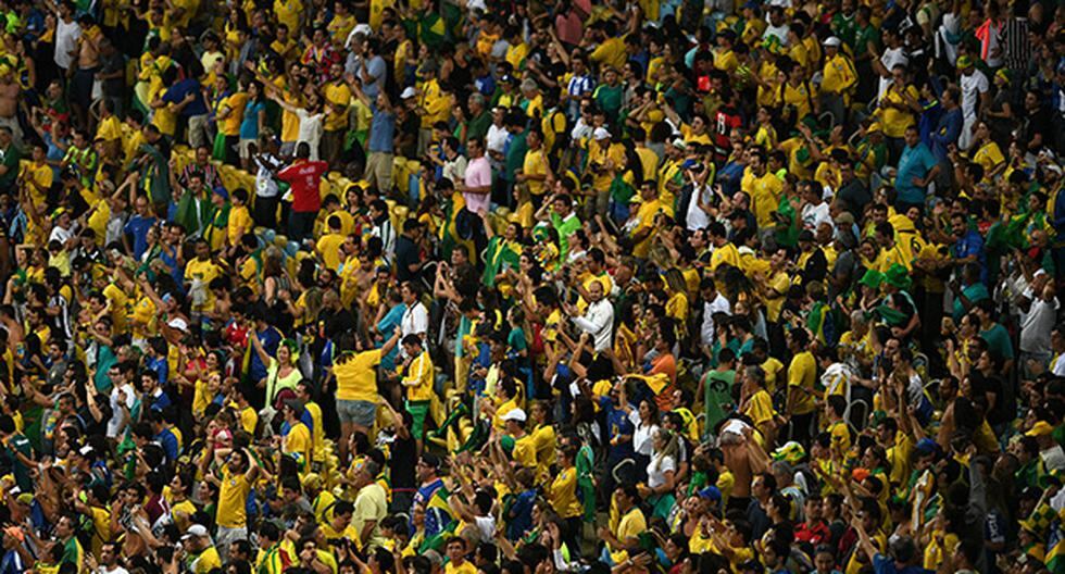 Los hinchas brasileños se cobraron su revancha ante Alemania (Foto: AFP)