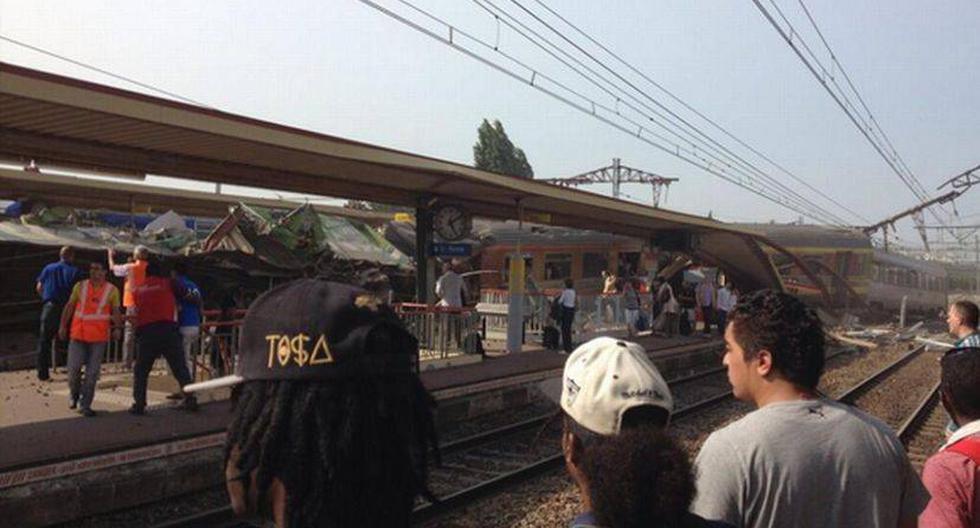 Tren se accidentó en la localidad de Bretigny-sur-Orge, al sur de París. (Foto: @Romanuevo)
