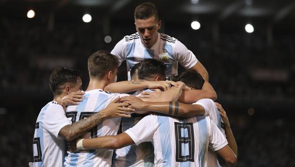 Argentina, sin Lionel Messi, se impuso ante México en el Estadio Mario Alberto Kempes de Córdoba, con gol de Funes Mori y autogol del mexicano Brizuela. (Foto: AP)