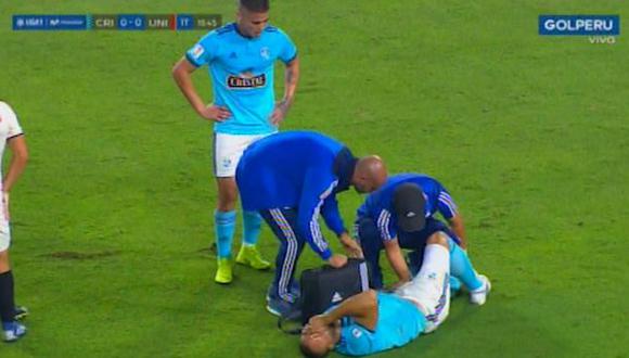 Emanuel Herrera se lesionó antes de los 20 minutos de juego del partido Universitario vs. Sporting Cristal. (Video: Gol Perú)