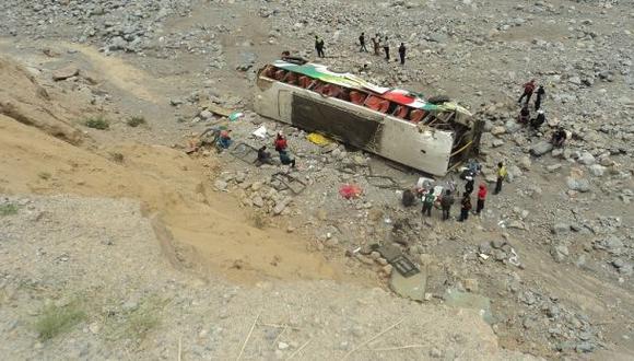 Caída de bus a abismo: identifican a fallecidos en accidente