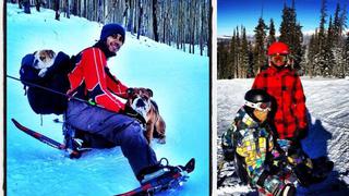 Hamilton publicó fotos en esquí y fue criticado por fans de Schumacher