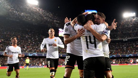 Valencia le dio vuelta al marcador y terminó goleando al Lille en Mestalla. (Foto: AFP - JOSE JORDAN)
