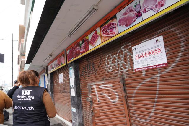La Municipalidad de Pueblo Libre informó que, durante una operación, clausuró la carnicería Arakaky’s, situado en la cuadra 11 de la Av. Bolívar, (Foto: Municipalidad de Pueblo Libre)