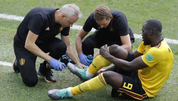 Lukaku terminó golpeado ante Túnez y es duda para partido contra Inglaterra. (Foto: AFP)