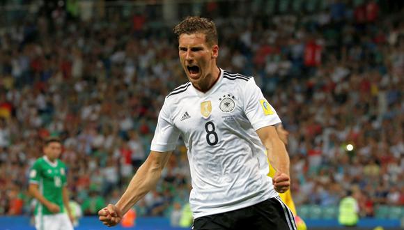 Goretzka anotó los dos primeros goles para Alemania en el partido de semifinales de la Copa Confederaciones. (Foto: Reuters)