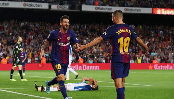 Lionel Messi es el máximo artillero del  FC Barcelona en la Liga Santander con 5 anotaciones en solo tres fechas. Tuvo una jornada mágica en el Camp Nou. (Foto: Reuters)