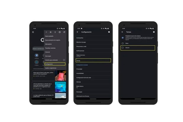 El "modo oscuro" de Google Chrome se puede activar desde cualquier dispositivo Android. (Foto: Google)